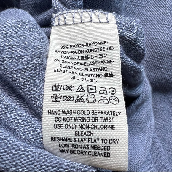 NEW Free People Knit Tunic Sz S Top We The Free Miss Rose Blue Gray Long Sleeve - Picture 4 of 14